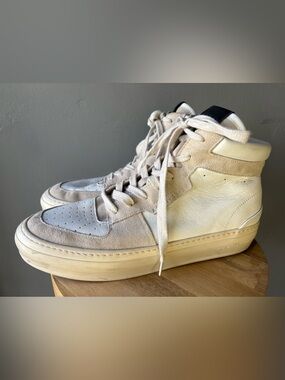 All Saints Delta High Top Sneakers in Chalk White ~ Size 11